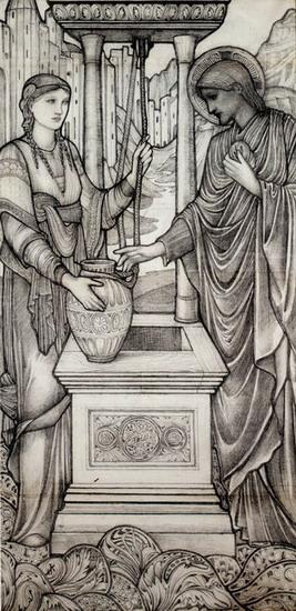 Chrsit y el pozo prerrafaelita Sir Edward Burne Jones Pintura al óleo